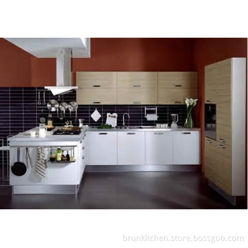 Paint and Melamine Mix Design Modern Kitchen Cabinet